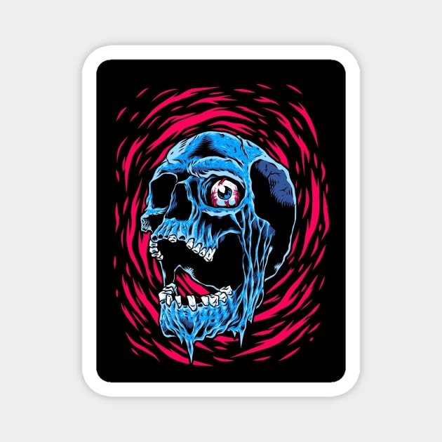 Melted Skull Magnet by nikovega21