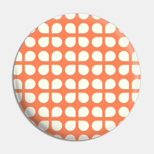 Geometric Floral Shape Pattern in Orange Pin