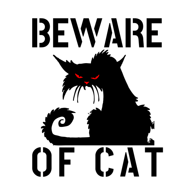 WARNING BEWARE OF CAT funny cat lover cat owner crazy cat gift by the619hub