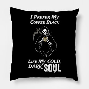 Grim Reaper Loves Black Coffee Coffee Fan Gift Pillow