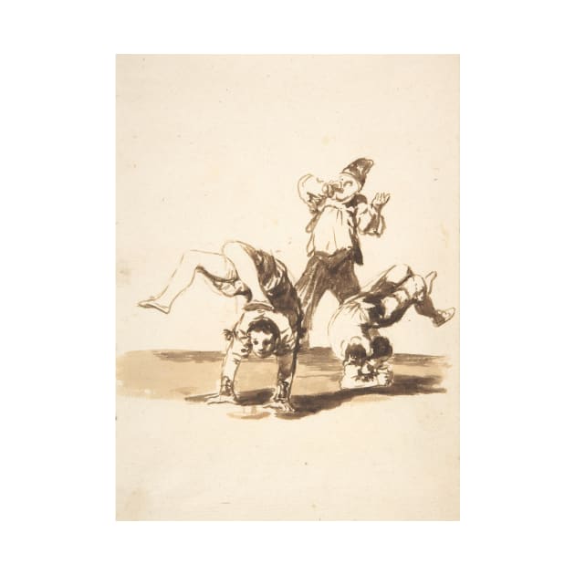 Three acrobats by Francisco Goya by Classic Art Stall