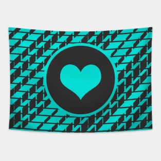 Turquoise heart Tapestry