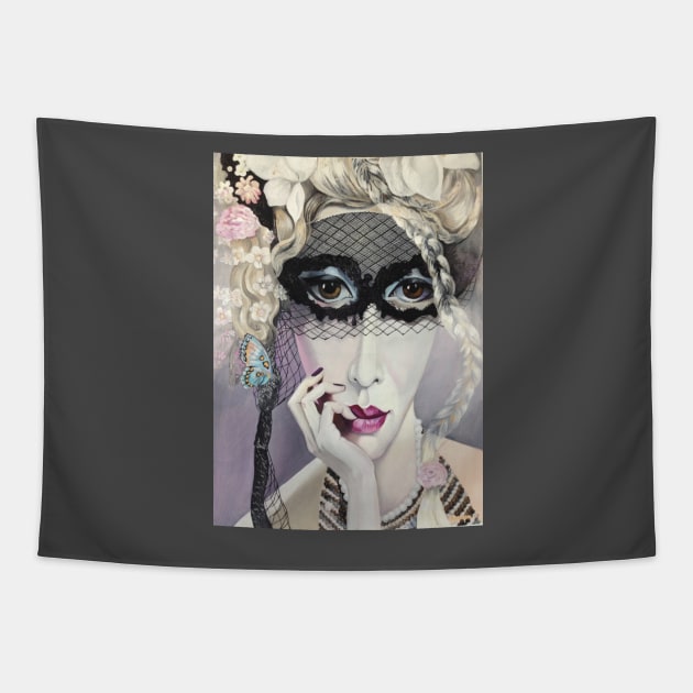 Lady in Mask. Tapestry by Binovska