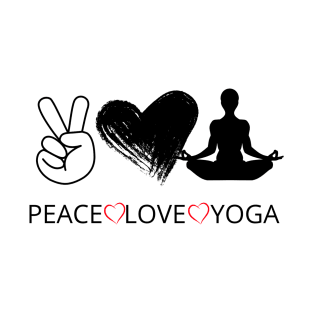 Peace, love and yoga T-Shirt