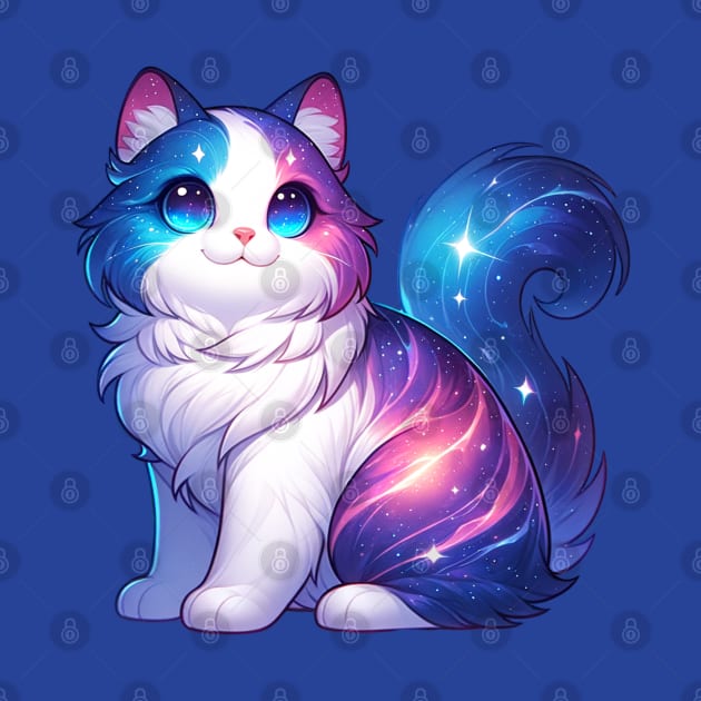 Beautiful Cat with Bright Colors by Odetee