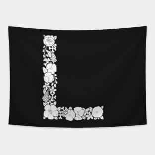 Floral Letter L Tapestry