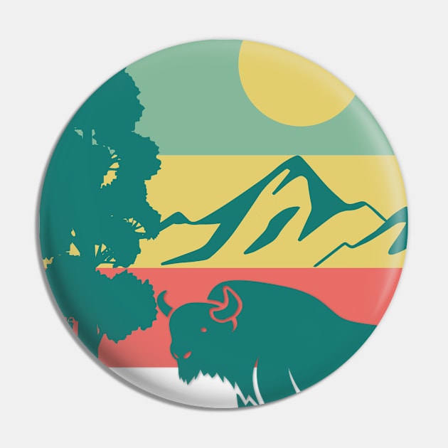 Theodore Roosevelt National Park Pin by HomeSpirit