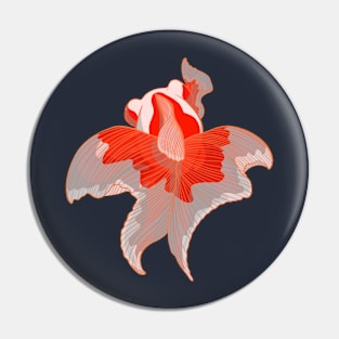 Tropical Red and White Goldfish Pin