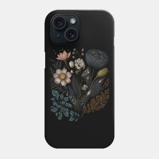 Dark Victorian Floral Art Phone Case