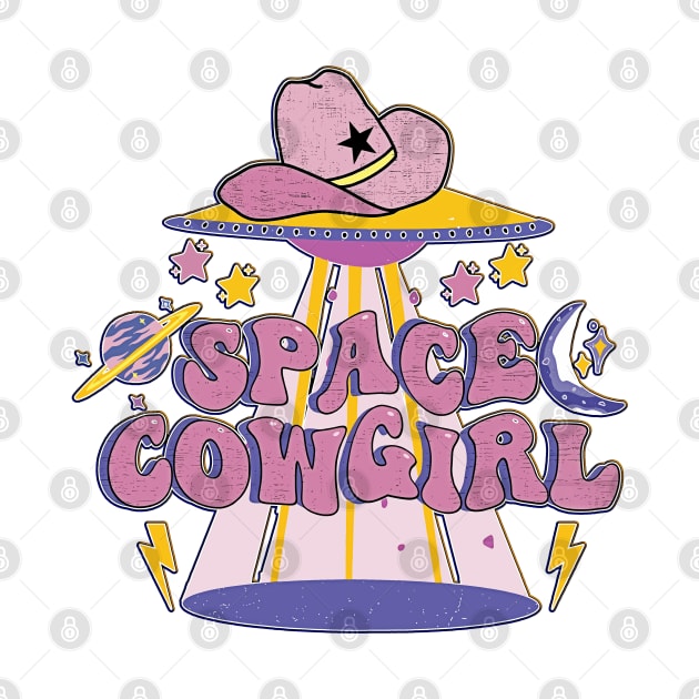 Vintage Space Cowgirls Party Rodeo by masterpiecesai