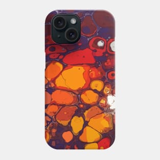 Deep Orange, Red and Purple Organic Textures - WelshDesignsTP001 Phone Case