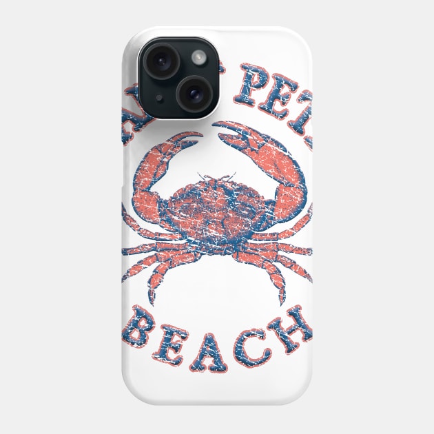 Saint Pete Beach, Florida, with Stone Crab on Wind Rose (Two-Sided) Phone Case by jcombs