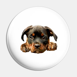 Rottweiler Cute Puppy Paws Pin