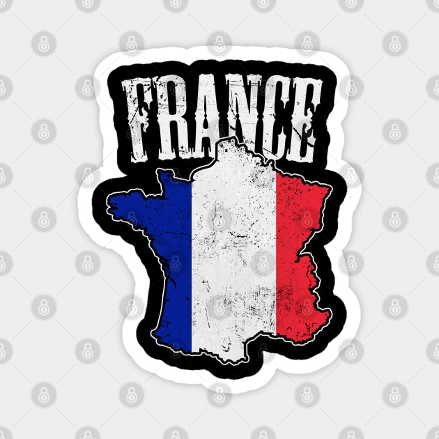 France Map & Flag Magnet by EddieBalevo