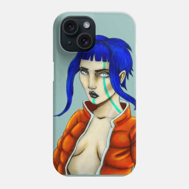 Blue-Haired Woman Phone Case by TaliDe