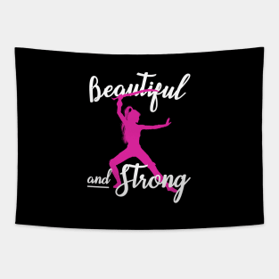 Beautiful and Strong Woman Empowerment Feminist Girl Power Tapestry