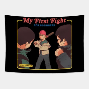 My First Fight - Vintage Parody Tapestry