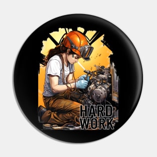 Girl hard work Pin