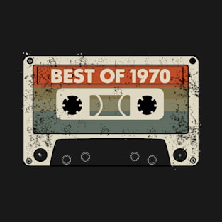 Vintage Best Of 1970, 51 Years Old Birthday Cassette T-Shirt