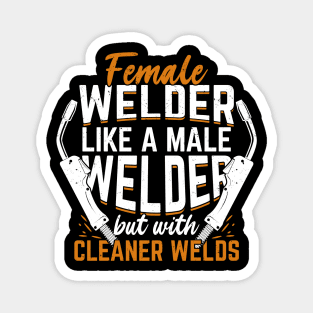 Funny Welding Female Welder Gift Magnet