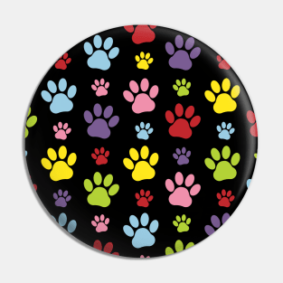 Colorful Paws, Paw Pattern, Paw Prints, Dog Paws Pin