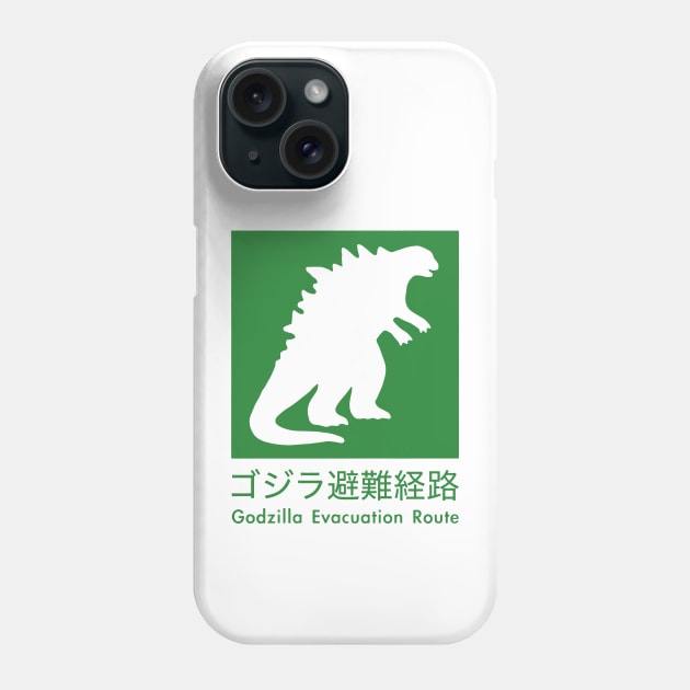 Godzilla Evacuation Route Phone Case by Surton Design