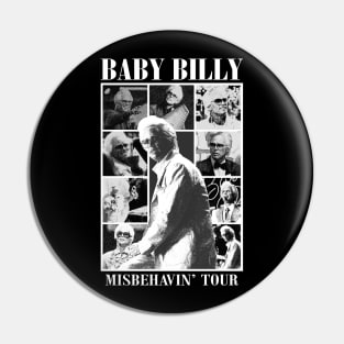 BLACKWHITE  VINTAGE Baby Billy Tour MISBEHAVIN 90S copy Pin