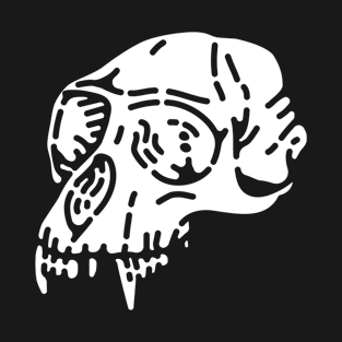 Skull Monkey-NegativeWhite T-Shirt