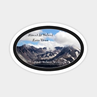 Mount St Helens lava dome 2 oval Magnet