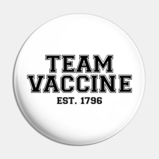 Team Vaccine Black Pin