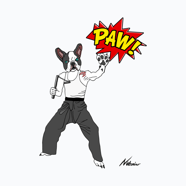 PAW POW Karate Dog by notsniwart