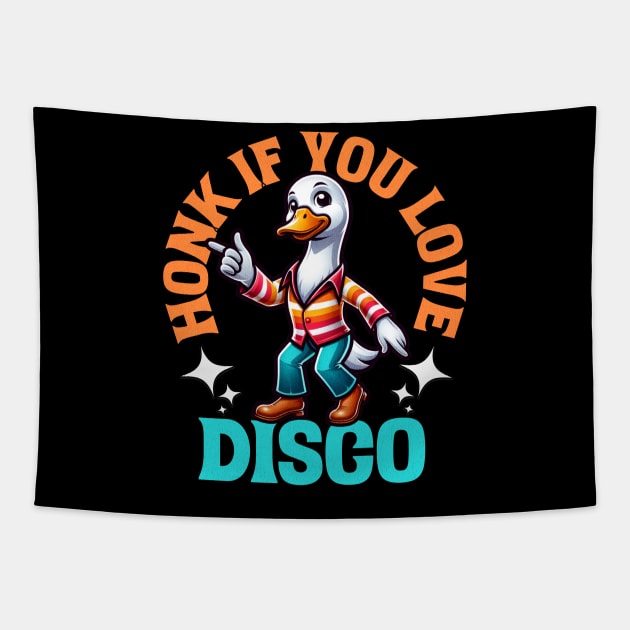 Honk If You Love Disco Tapestry by The Jumping Cart