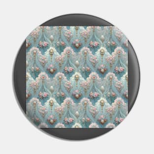 Baby Blue and Baby Pink Rococo No. 2 Pin