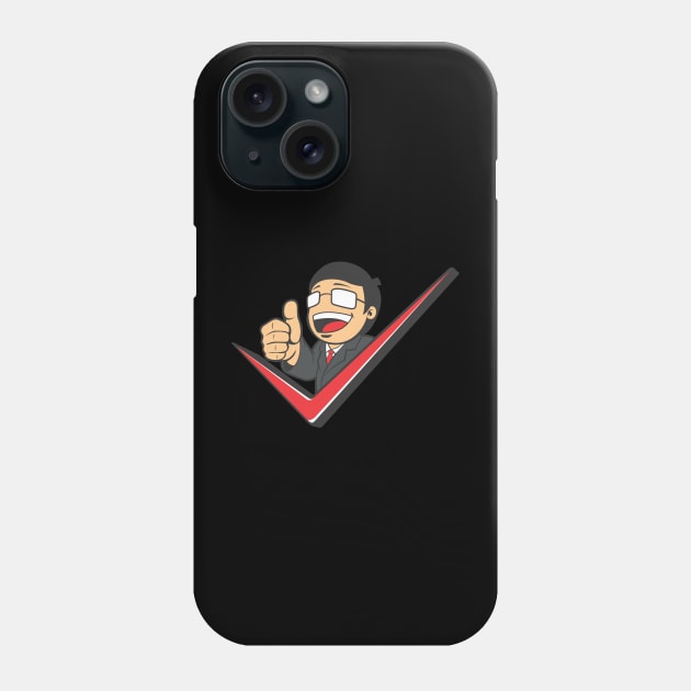 Businessman with Check Mark Thumb Up Phone Case by Asykar