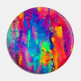 Abstract Cosmic Colors Splashes and merging mixing Pin