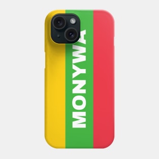 Monywa City in Myanmar Flag Colors Phone Case