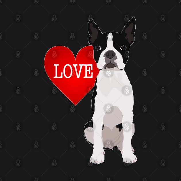 I love Boston Terriers by Ludwig Wagner