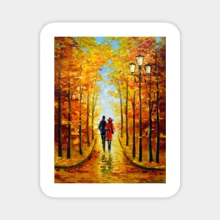 Autumn walk in the Park Magnet