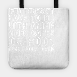 If it doesn't have to do with anime video games or food then i don't care Tote