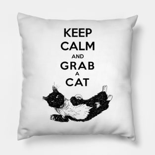 Keep calm and grab a cat Pillow