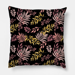 Leaf glittered pattern Pillow