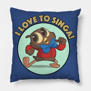 I Love To Singa! Pillow