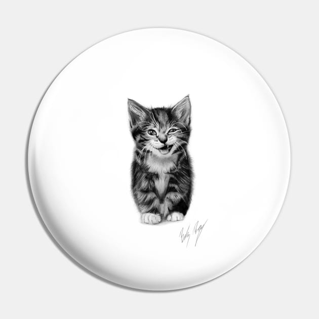 Kitten Rawr Drawing Pin by artofbagci