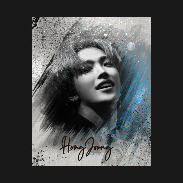 Discover ATEEZ Illustrations - Hongjoong Fanart - Kpop print Kpop poster Kim Hongjoong Ateez merch - Hongjoong - T-Shirt