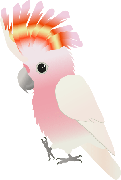 Major Mitchel's cockatoo digital drawing Kids T-Shirt by Bwiselizzy