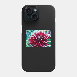 Red Dahlia flower Phone Case