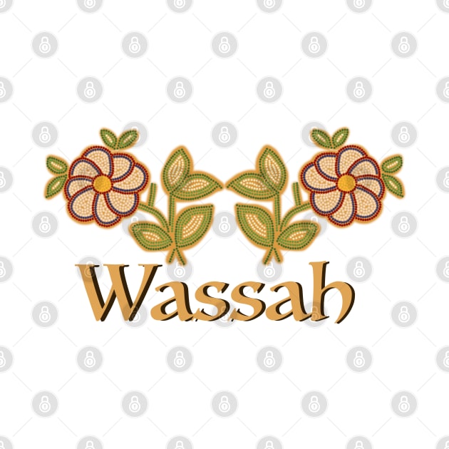 Wassah with Beaded flowers by Wildfirex14x