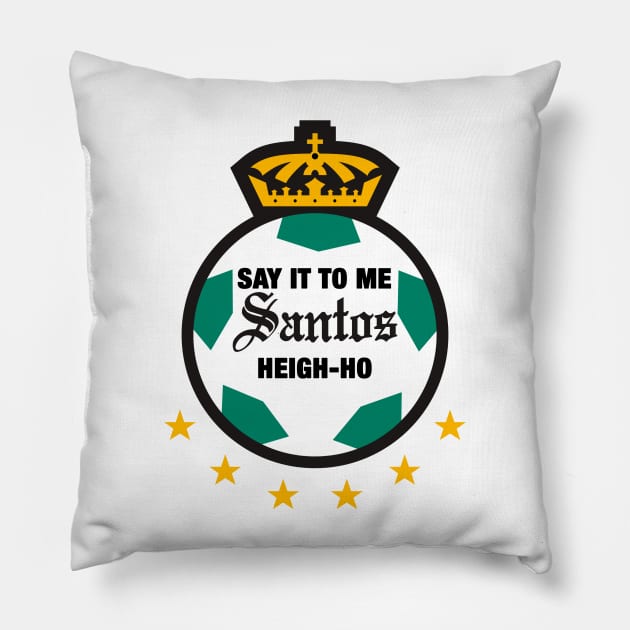 Say it to me Santos de Laguna Pillow by JBellini