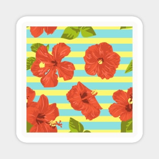 Pretty Floral Neck Gator Hibiscus Magnet