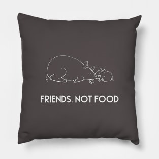 Friends Not Food Pillow